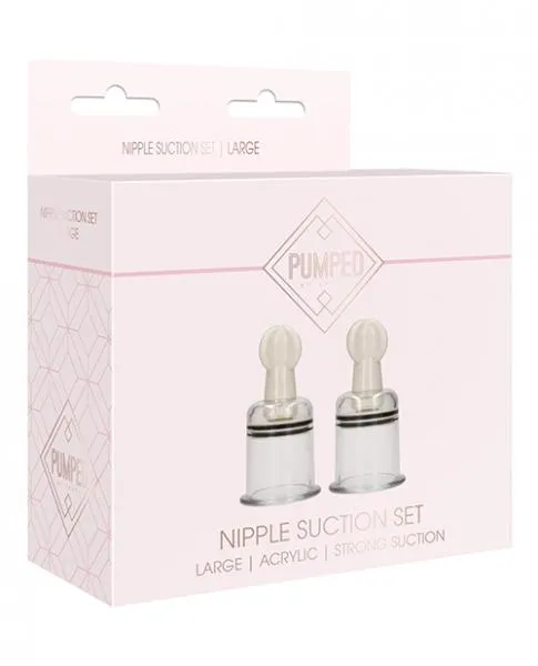 Anal Pumped Nipple Suctions Set Large Clear Shots Anal Pumped Nipple Suctions Set Large Clear Shots
