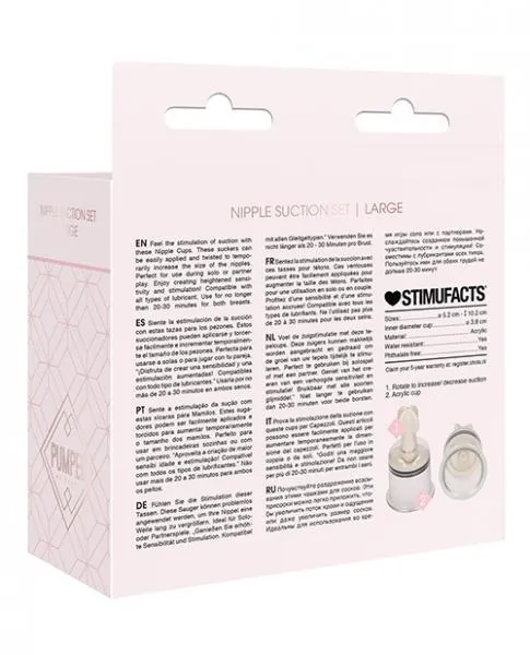 Anal Pumped Nipple Suctions Set Large Clear Shots Anal Pumped Nipple Suctions Set Large Clear Shots