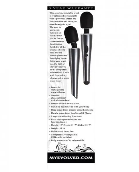 Evolved Vibrators Mighty Metallic Wand Evolved Vibrators Mighty Metallic Wand