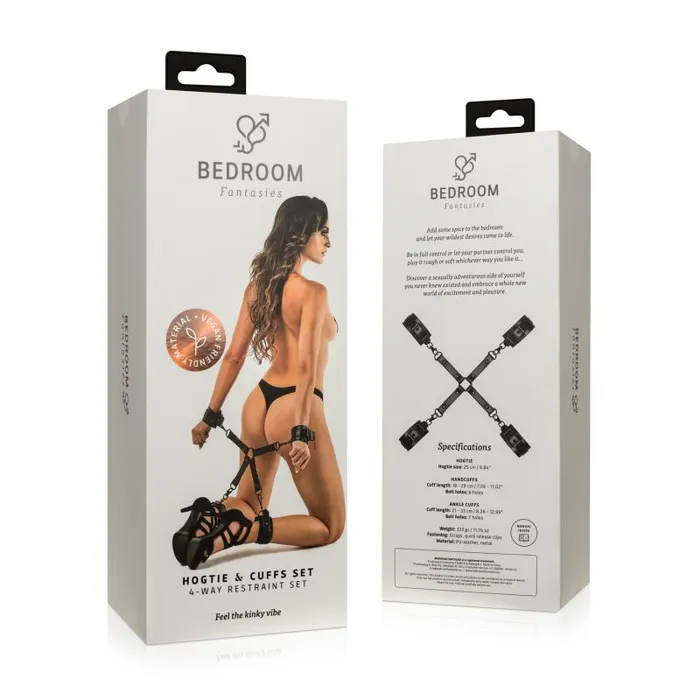 Male Sex Toys Bedroom Fantasies Hogtie with Hand and Ankle Cuffs