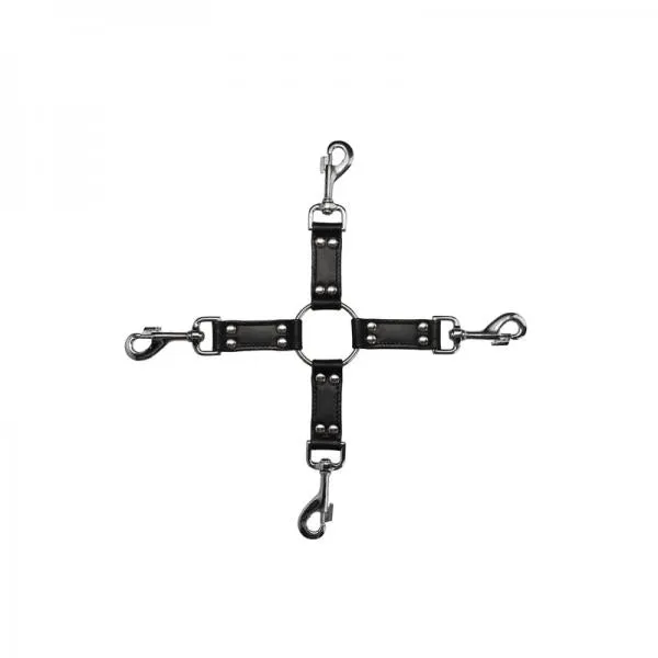 Ouch Pain 4way Hogtie Cross Black Shots Anal Ouch Pain 4way Hogtie Cross Black Shots Anal