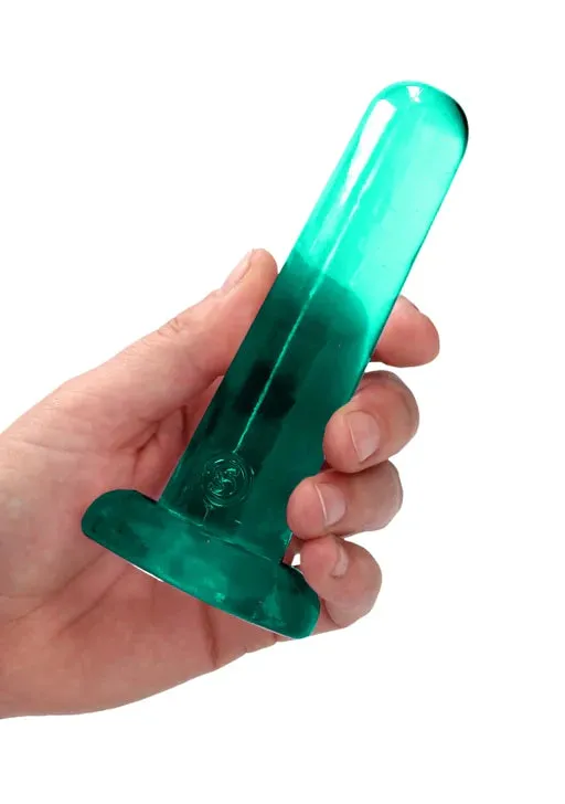 Shots Toys Female Sex Toys Realrock Crystal Clear Non Realistic Dildo With Suction Cup 53 135cm Turquoise