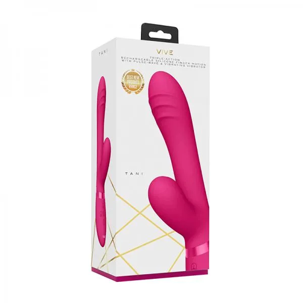 Shots Vibrators Vive Tani Rechargeable Pulse Wave Triple Motor Finger Motion Silicone Vibrator Pink Shots Vibrators Vive Tani Rechargeable Pulse Wave Triple Motor Finger Motion Silicone Vibrator Pink
