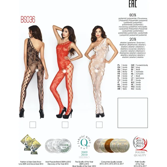 Bodysuit BS036 White Passion Lingerie Teddies And Bodies