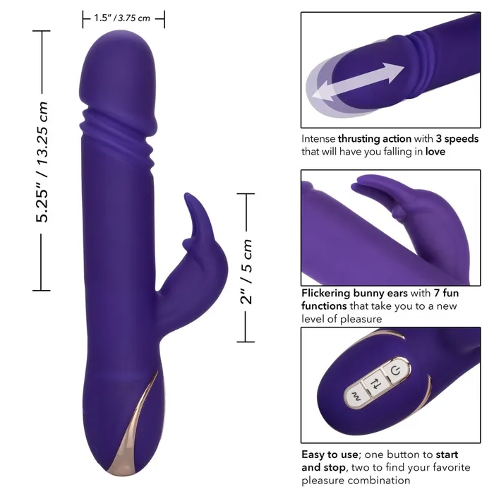 CalExotics Jack Rabbit Silicone Thrusting Rabbit Vibrator Female Sex Toys
