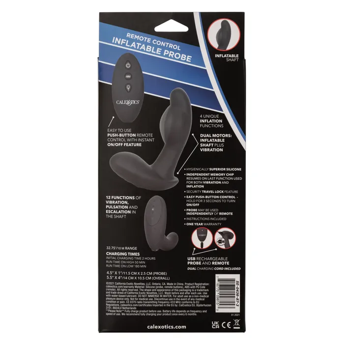 CalExotics Male Sex Toys Eclipse Remote Control Inflatable Probe