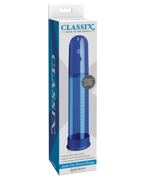 Classix Auto Vac Power Pump Blue Pipedream Products Female Sex Toys