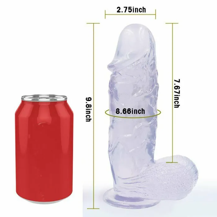 Female Sex Toys Spanksy Huge Dildo Sex Toy XL Size Thick Girthy Clear Dildo Strap On