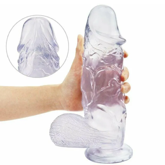 Female Sex Toys Spanksy Huge Dildo Sex Toy XL Size Thick Girthy Clear Dildo Strap On