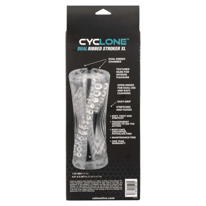 Male Sex Toys CalExotics CalExotics Cyclone Dual Ribbed Stroker XL