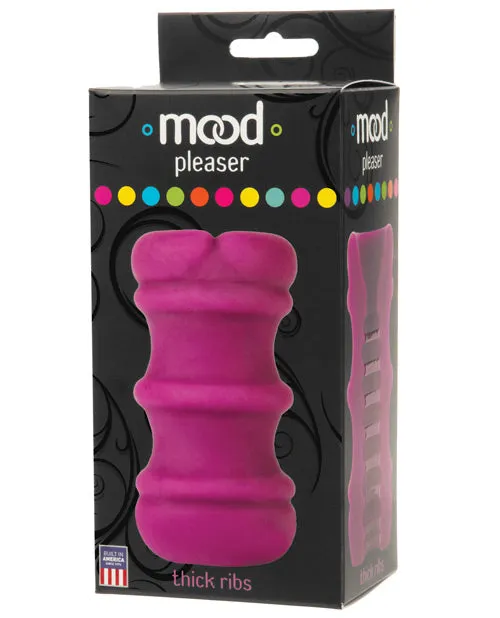 Male Sex Toys Doc Johnson Mood Ultraskyn Thick Ribbed Stroker Purple