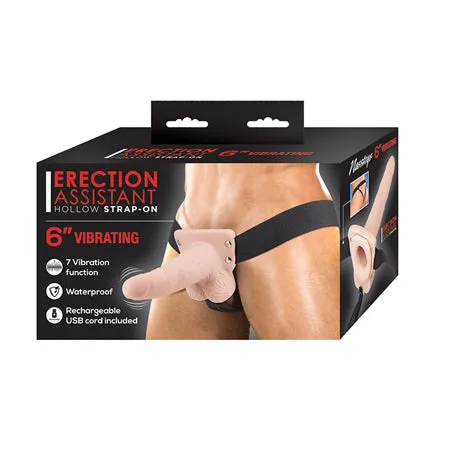 Novelties By Nasswalk Erection Assistant Hollow StrapOn Vibrating 6 in White Female Sex Toys Novelties By Nasswalk Erection Assistant Hollow StrapOn Vibrating 6 in White Female Sex Toys