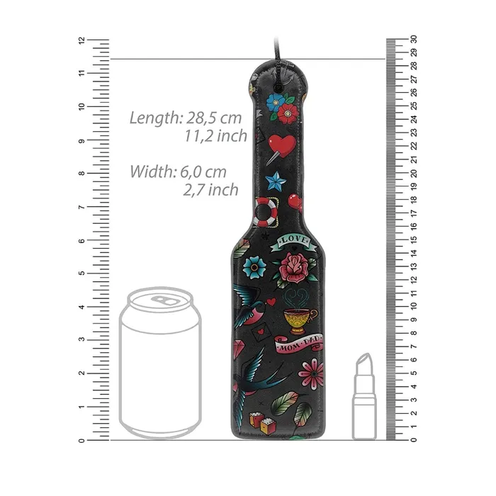 Shots Couples Ouch Old School Tattoo Printed Paddle