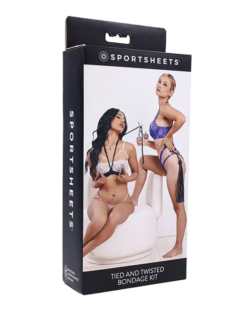 Sportsheets International Anal Saffron Tied Twisted Bondage Set Black