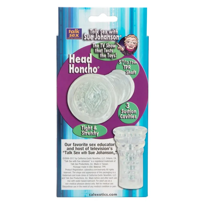 Sue Johanson Head Honcho CalExotics Male Sex Toys Sue Johanson Head Honcho CalExotics Male Sex Toys