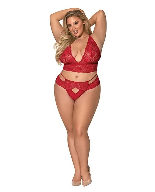 Sugar Spice Bra Panty Red Qn Magic Moments Intl Vibrators