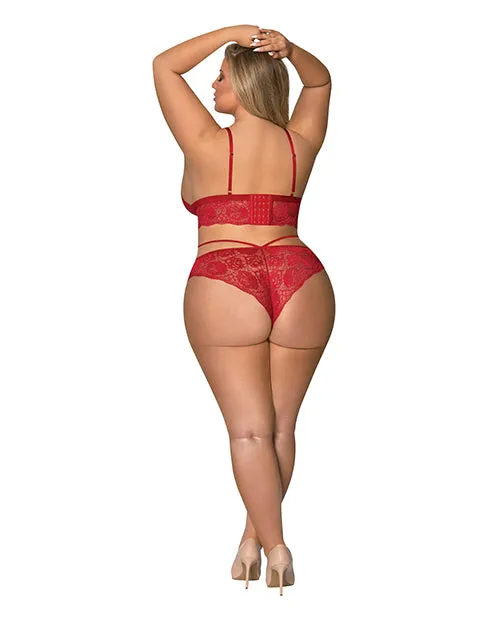 Sugar Spice Bra Panty Red Qn Magic Moments Intl Vibrators