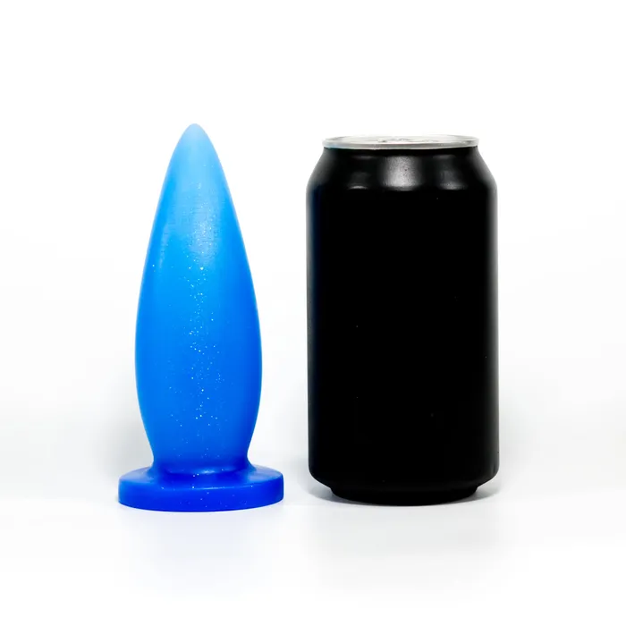 ThemFriends Female Sex Toys Familiar Small Translucent Blue with Gold Sparkle Extra Soft Ready to Ship