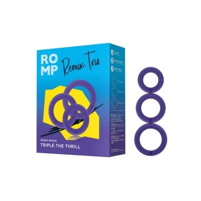 Male Sex Toys ROMP ROMP Remix Trio Cock Ring Set