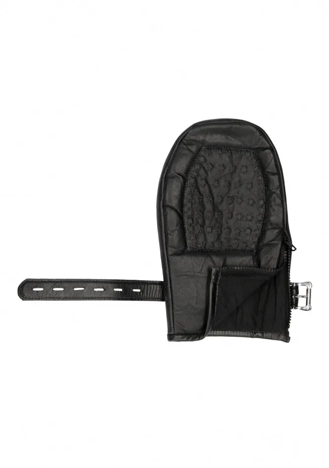 Shots America Couples Bondage Mittens Padded With Metal Teeth Black