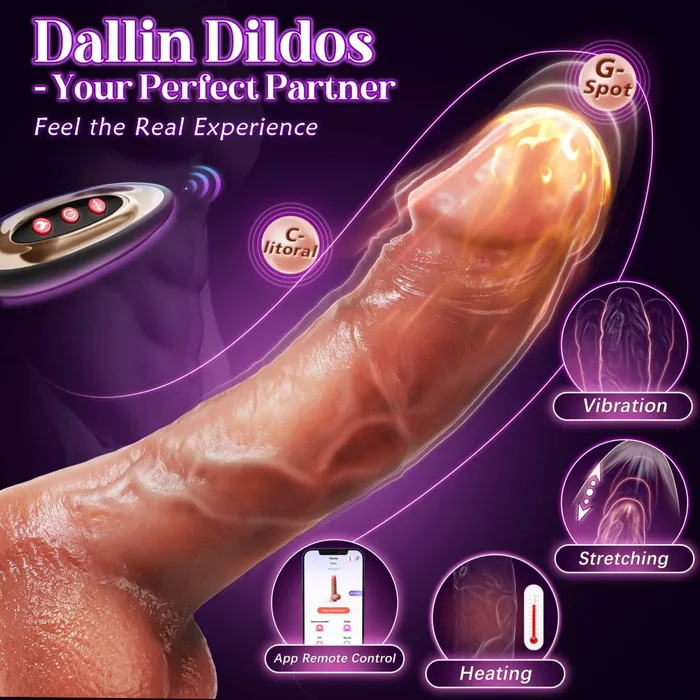 Sohimi Dildos DallinRealistic Heating Vibration and Stretching Dildo