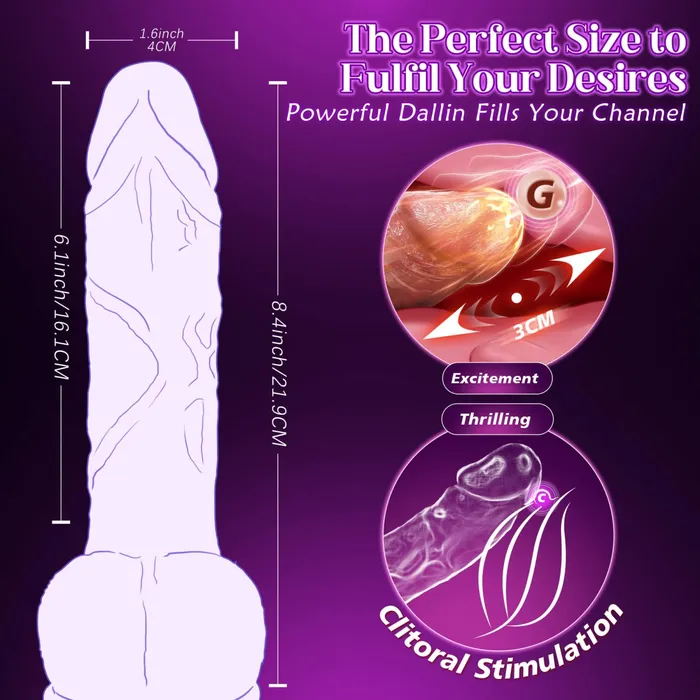 Sohimi Dildos DallinRealistic Heating Vibration and Stretching Dildo