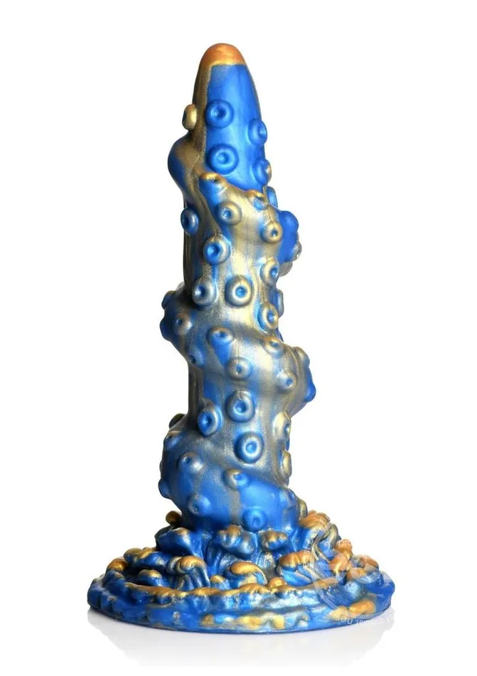 Creature Cocks Kraken Silicone Dildo BlueGold XR Brands Dildos