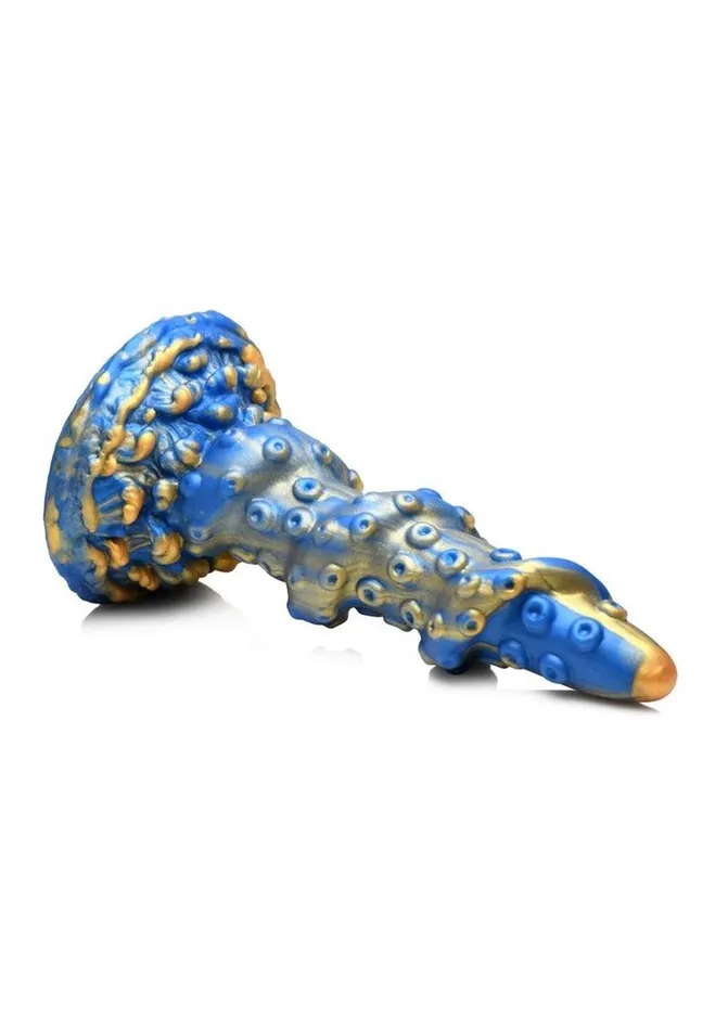 Creature Cocks Kraken Silicone Dildo BlueGold XR Brands Dildos