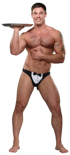 Teddies And Bodies Male Power Maitre D Thong One Size Black MalePower