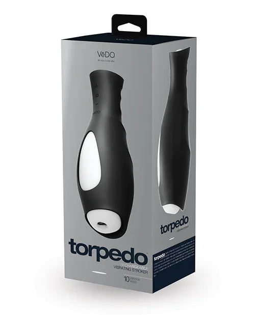 Vibrators VeDO VeDO Torpedo Vibrating Rechargable Stroker Just Black