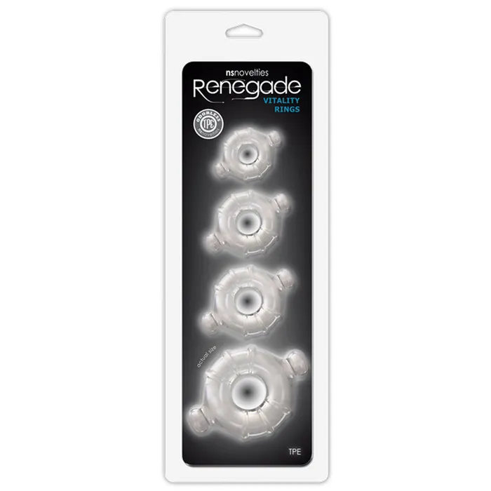 Anal New Sensations Novelties Inc Renegade Vitality Rings Clear