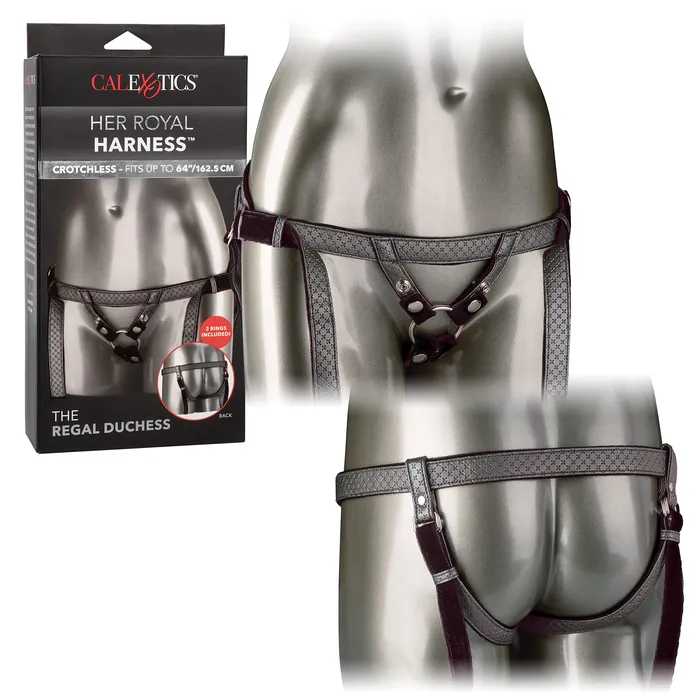 CalExotics Female Sex Toys Her Royal Harness The Regal Duchess Pewter