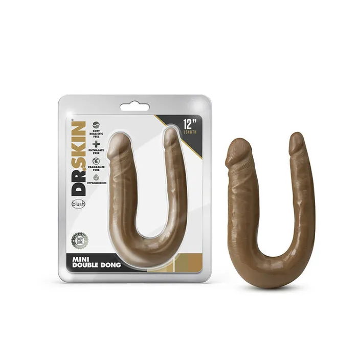 Dildos Blush Dr Skin Mini Double Dong Mocha