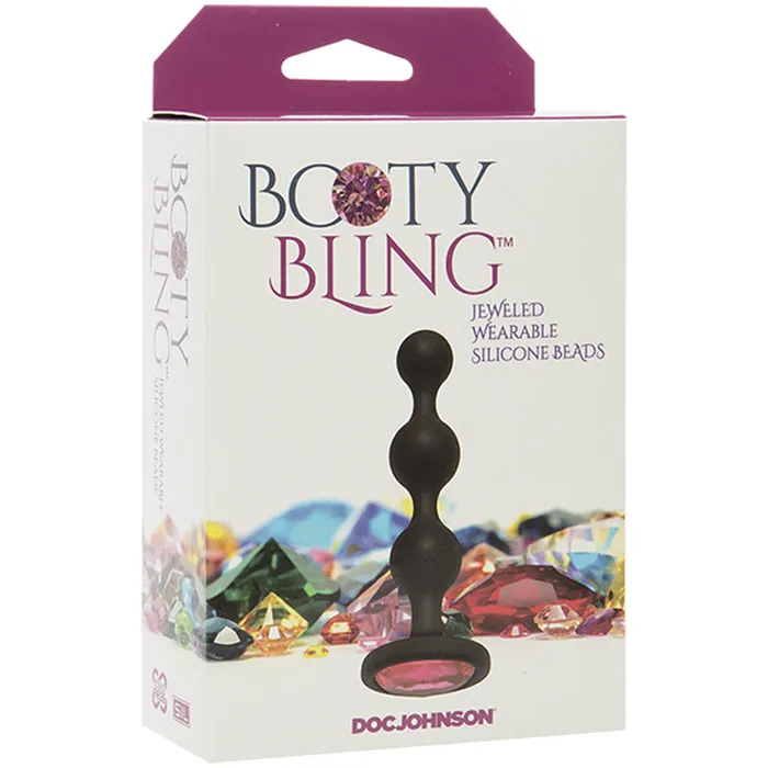 Doc Johnson Booty Bling Wearable Silicone Beads Pink Anal