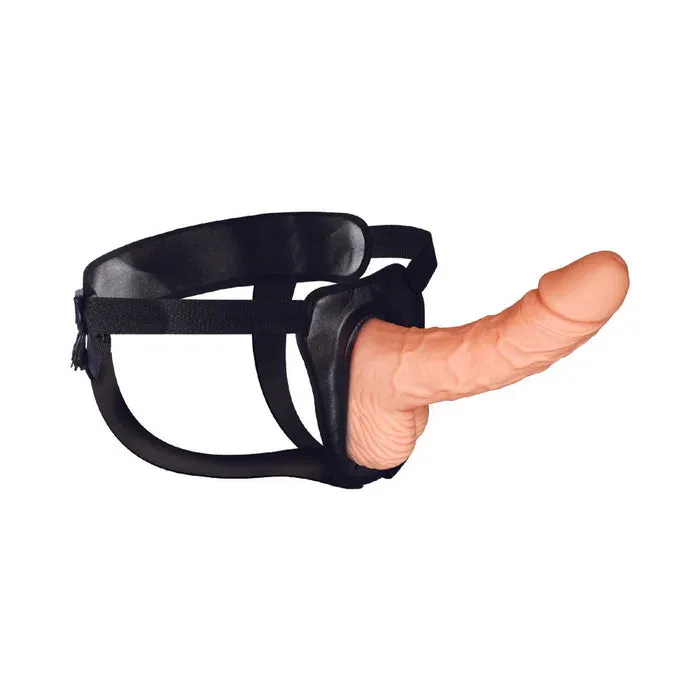 Erection Assistant Hollow StrapOn 8 in Vanilla Nasstoys Female Sex Toys
