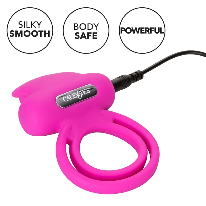 Female Sex Toys Cal Exotics Silicone Rechargeable Dual Clit Flicker