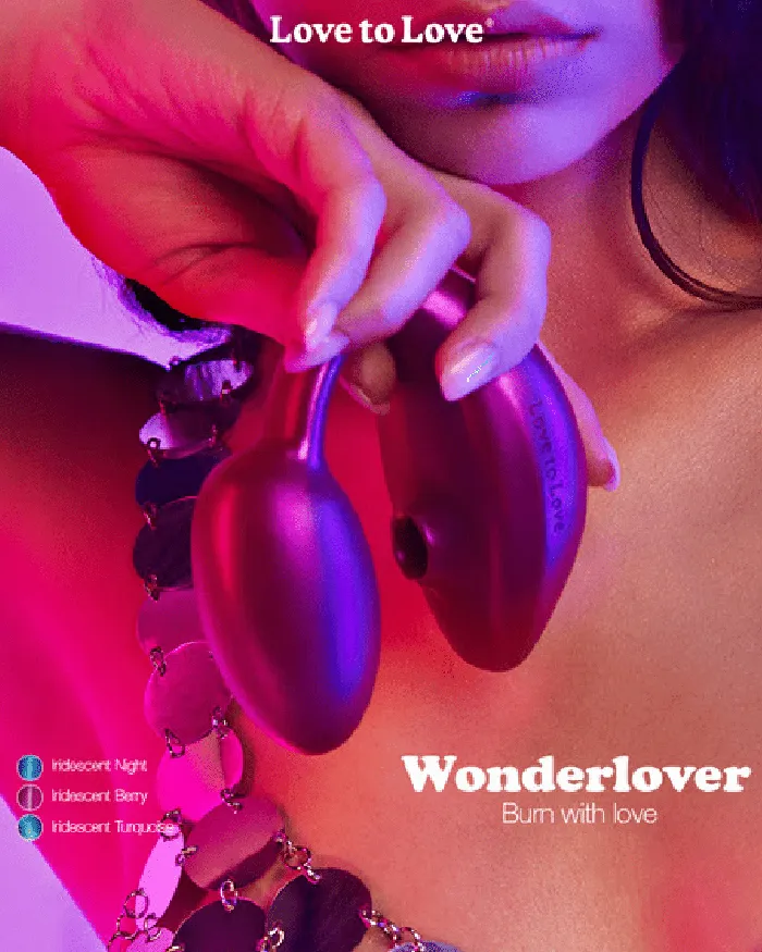 Female Sex Toys Wonderlover Hands Free Clitoral and GSpot Vibrator with Remote Pink Lovely Planet