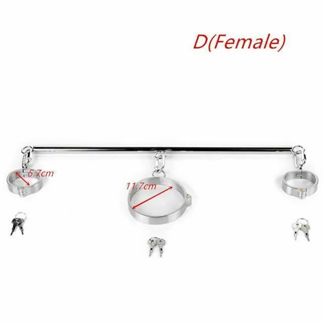 House of Dasein Couples Spreader Bars Metal Spreader Bar Cuffs Collar Bondage Restraint Kits Slave Shackles Set Bdsm