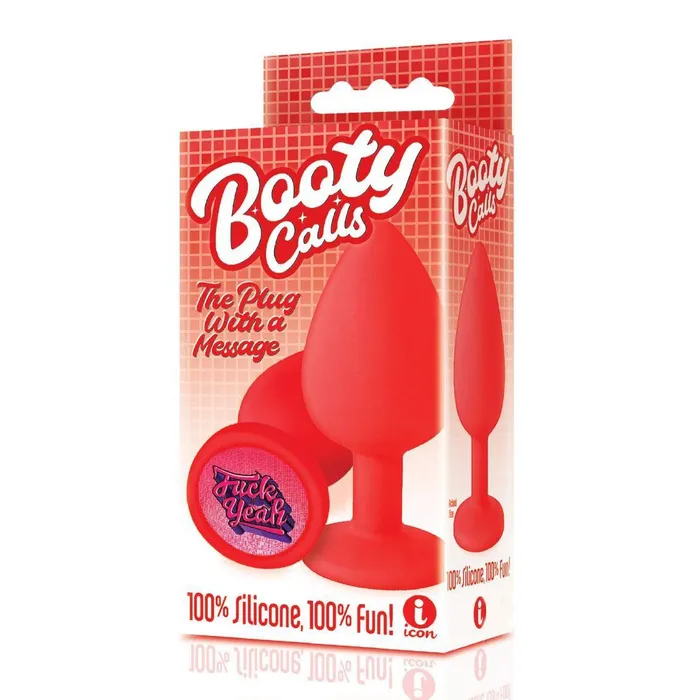 I Iconbrands Anal The 9S Booty Call Silicone Butt Plug Red Fuck Yeah