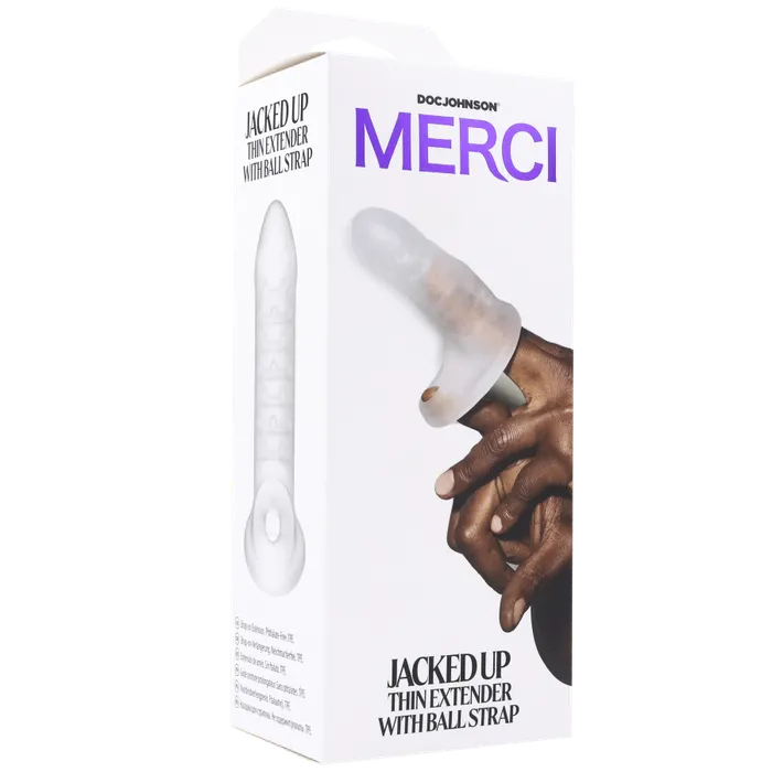 Jacked Up Penis Extender with Ball Strap Clear Doc Johnson Male Sex Toys
