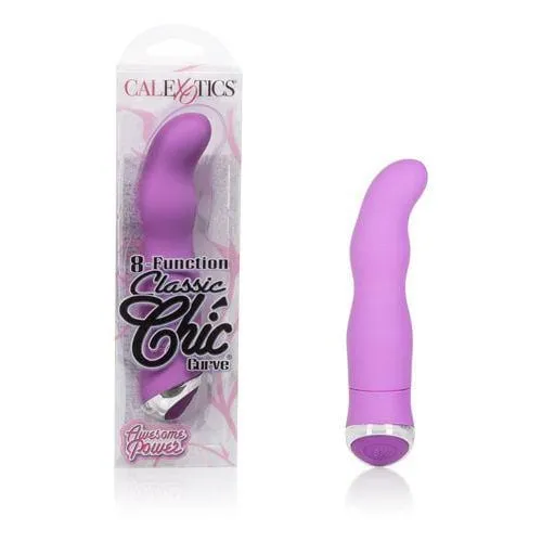 JDS Vibrators Calexotics 8Function Classic Chic Curve Purple