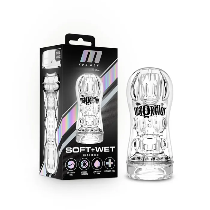M For MenSoft And WetMagnifierClear Blush Male Sex Toys