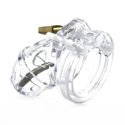Male Sex Toys CHASTITY CAGE CO The Punisher Plastic Cock Cage 209 inches long