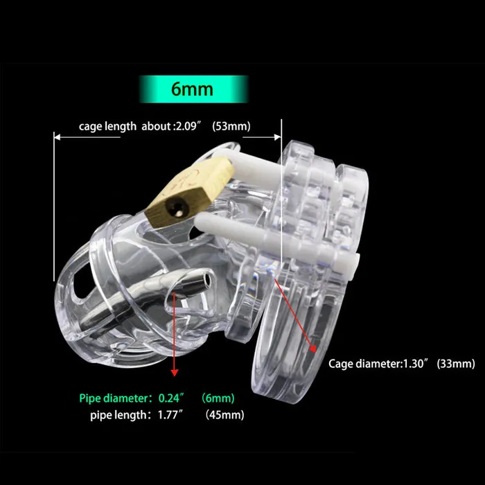 Male Sex Toys CHASTITY CAGE CO The Punisher Plastic Cock Cage 209 inches long