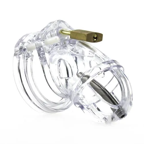 Male Sex Toys CHASTITY CAGE CO The Punisher Plastic Cock Cage 209 inches long