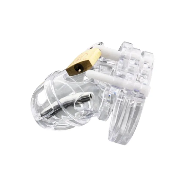 Male Sex Toys CHASTITY CAGE CO The Punisher Plastic Cock Cage 209 inches long