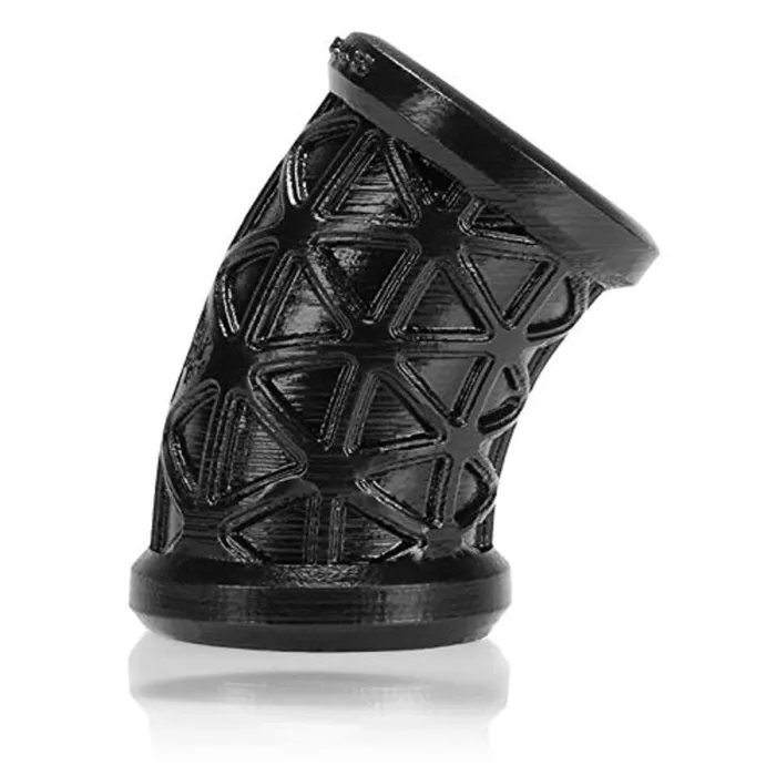 Morph Sleek Geometric Pattern Ballstretcher Silicone Smoosh Black Net OXBALLS Anal