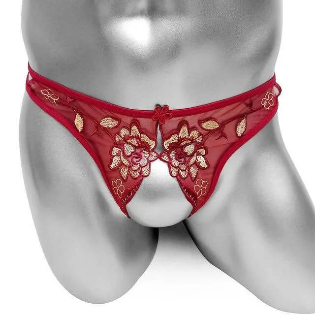 Open Crotch Sissy Panties CHASTITY CAGE CO Vibrators
