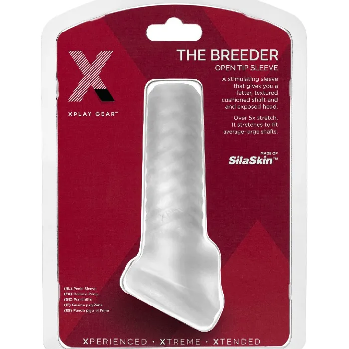 Perfect Fit Brand Male Sex Toys THE XPLAY Breeder Penis Enhancer Sleeve