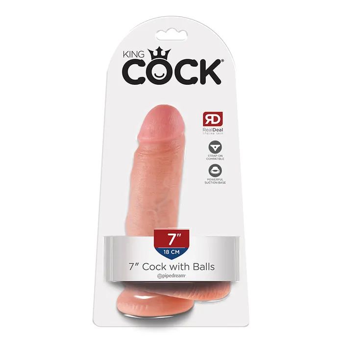 Pipedream Dildos King Cock 7In Cock W Balls Flesh